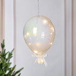 Подвесной светильник Воздушный Шар Жирардо 20 см, теплые белые LED лампы, стекло, на батарейках