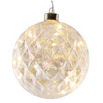 Декоративный подвесной светильник Шар Noah 12 см, 10 теплых белых LED ламп, на батарейках