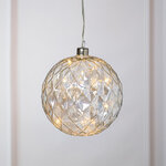 Декоративный подвесной светильник Шар Noah 12 см, 10 теплых белых LED ламп, на батарейках