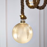 Декоративный подвесной светильник Шар Бруно 10 см, 10 теплых белых LED ламп, на батарейках