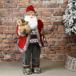 Большой Норвежский Санта с подарками и фонариком 122 см