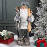 Санта - Северный волшебник с подарками и лыжами 60 см