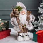 Фигура под елку Санта - Скандинавский кудесник с подарками 25 см