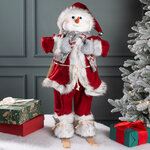 Фигура под елку Норвежский Снеговик Флоренц на лыжах 60 см