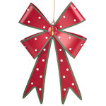 Елочная игрушка Бант Мидлтон - Горошек 15 см, красный