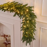 Хвойная гирлянда с лампочками Романовская 150*35 см, ЛИТАЯ 100%