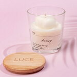 Декоративная ароматическая свеча Luce Heart: Мед, 30 часов горения