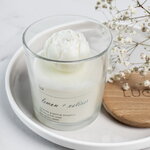 Декоративная ароматическая свеча Luce Pione: Лимон + Ветивер, 30 часов горения