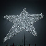 Светодиодная верхушка для большой елки Гагаринская Звезда 100 см холодная белая