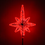 Светодиодная макушка-звезда Роза Ветров 50 см красная