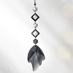 Елочная подвеска Листик 22 см, серый, подвеска