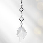 Елочная подвеска Листик 22 см, прозрачный, подвеска