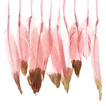 Набор елочных украшений Перья Розового Фламинго 12 см 10 шт, подвеска