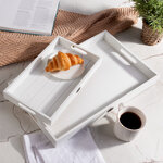 Набор деревянных подносов Alfgund 34-48 см, 2 шт, белый