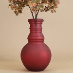 Стеклянная ваза Леди Батори 24 см, бургунди