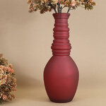 Стеклянная ваза Леди Батори 30 см, бургунди