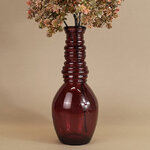 Стеклянная ваза Леди Батори 30 см, малиновая