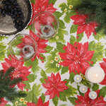 Новогодняя скатерть Алые Пуансеттии 180*130 см