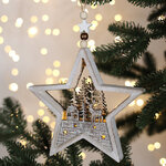 Декоративный светильник Звезда Apeldoorn Story - Рождество в лесу 14 см, на батарейках