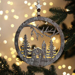 Декоративный светильник Apeldoorn Story - Рождество в лесу 14 см, на батарейках