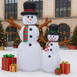 Надувная фигура Добродушные снеговички Отис и Квентин 180 см с подсветкой