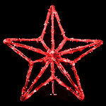 Светодиодная макушка Звезда 50 см красная, мерцание