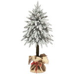 Искусственная елка на ножке Иветта заснеженная 110 см, ЛИТАЯ 100%