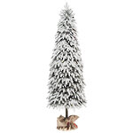 Искусственная елка на ножке Иветта заснеженная 240 см, ЛИТАЯ 100%