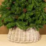 Плетеная корзина для елки Кантри Стайл 60*26 см светлое дерево с белым