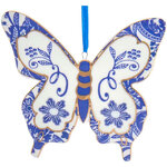 Елочная игрушка Бабочка Blue Gracia 10 см, подвеска