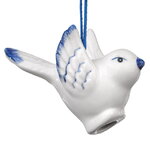 Елочная игрушка Делфтская Синичка 5 см, подвеска