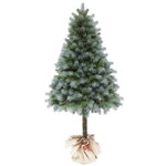 Искусственная елка на ножке Жаклин 150 см зелено-голубая, ЛИТАЯ 100%
