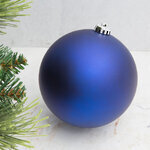 Пластиковый шар 15 см синий матовый, Winter Decoration