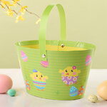 Декоративная корзина Светлая Пасха 20*12 см зеленая