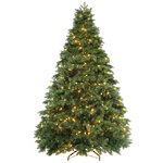 Искусственная елка с лампочками Королева Леса 185 см, 380 теплых белых ламп, ЛИТАЯ 100%