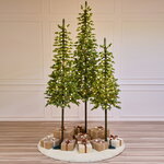 Ель искусственная с лампочками Королева Тянь Шаня 180 см, 120 теплых белых LED ламп, ЛИТАЯ 100%