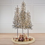 Ель искусственная с лампочками Королева Тянь Шаня 210 см заснеженная, 150 теплых белых LED ламп, ЛИТАЯ 100%