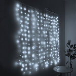 Гирлянда штора Роса 1.6*1.6 м, 256 холодных белых мини LED ламп, серебряная проволока