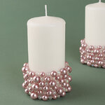 Украшение для свечи Joyeria de Perlas 7 см, розовый
