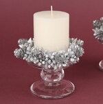 Венок для свечи Silver Pinecone 10 см