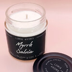 Ароматическая соевая свеча Myrrh Salvia 200 мл, 40 часов горения