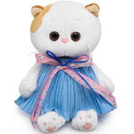 Мягкая игрушка Кошечка Лили Baby в платье из жатой ткани с бантом 20 см