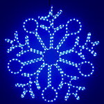 Светящаяся Снежинка 90 см, синие LED, IP44