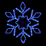 Светодиодная снежинка Кристалл 80 см, синие LED, IP54