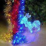 Светодиодная гирлянда Мишура 80 красных LED ламп 2 м