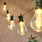 Гирлянда из лампочек Azopardo 4.5 м, 10 ламп, теплые белые LED, черный ПВХ, IP44