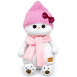 Мягкая игрушка Кошечка Ли-Ли в шапке с бантом и шарфе 27 см