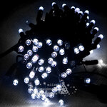 Уличная гирлянда Laitcom Legoled 75 холодных белых LED ламп 10 м, мерцание 100%, черный КАУЧУК, соединяемая, IP44