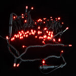 Уличная гирлянда Legoled 100 красных LED ламп 10 м, мерцание, черный КАУЧУК, соединяемая, IP44