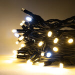Уличная гирлянда Legoled 100 теплых белых LED, холодное мерцание, 10 м, черный КАУЧУК, соединяемая, IP65